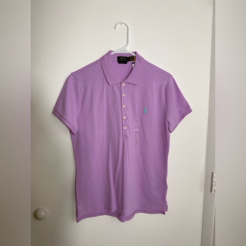 Purple Polo Shirt with Embroidered Logo